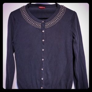 dusty blue beaded merona cardigan